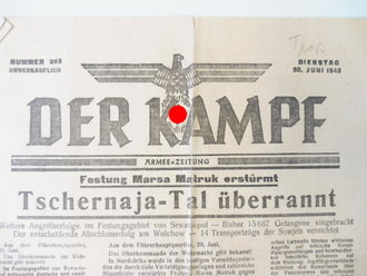 "Der Kampf" Nummer 253 vom 30.Juni 1942. 4 Seiten