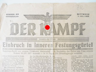 "Der Kampf" Nummer 254 vom 1.Juli 1942. 4 Seiten