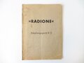 " Radione" Empfangsgerät R3, DIN A4, Auflage Oktober 43, komplett
