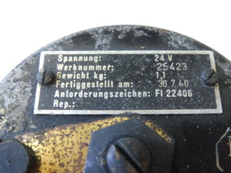 Luftwaffe Elektrischer Wendezeiger FL 22406, Funktion nicht geprüft