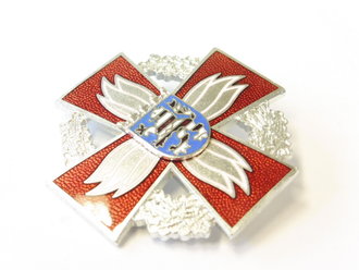 Hessen, Silbernes Brandschutz Ehrenzeichen als Steckkreuz ( seit 1962) . NUR FÜR SAMMLERZWECKE