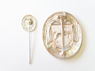 Niedersachsen, Ehrenzeichen für Verdienste im Feuerlöschwesen in Silber ( seit 1954), Mit Miniatur im Etui. NUR FÜR SAMMLERZWECKE