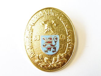 Hessen , Ehrenzeichen des Kurhessisch Waldeck´schen Feuerwehrverbandes für 50 Jahre mit Miniatur. NUR FÜR SAMMLERZWECKE