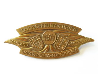 Metallabzeichen Landes Feuerwehrtag Saarbrücken 1979