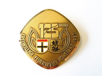 Metallabzeichen 125 Jahre Freiwillige Feuerwehr Konstanz 1982