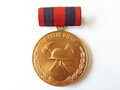 DDR Feuerwehr Medaille für treue Dienste in der freiwilligen Feuerwehr in Bronze