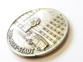 DDR Feuerwehr Medaille "Für Vorbildliche Leistungen Im Brandschutz" Karl Marx Stadt, Durchmesser 60mm