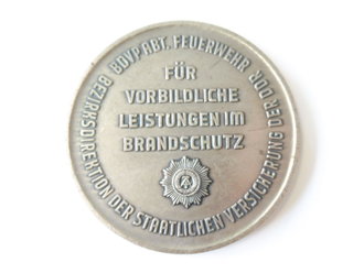 DDR Feuerwehr Medaille "Für Vorbildliche Leistungen Im Brandschutz" Karl Marx Stadt, Durchmesser 60mm