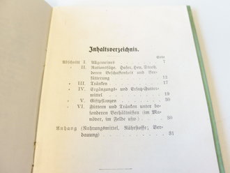 Anleitung Fütterung der Dienstpferde 1913, 36 Seiten, komplett