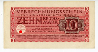 Zehn Reichsmark, Verrechnungsschein für die deutsche...