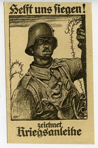 1. Weltkrieg, Ansichtskarte zeichnet Kriegsanleihe