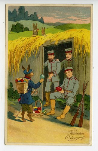 1. Weltkrieg, Ansichtskarte Herzlichen Ostergruß