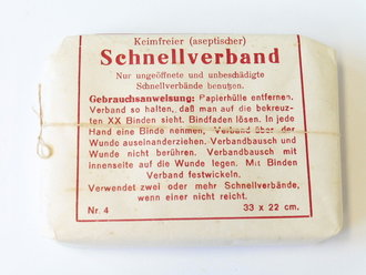 Schnellverband 33 x 22 cm, aus Rot-Kreuz Konvolut 2....