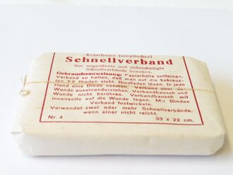 Schnellverband 33 x 22 cm, aus Rot-Kreuz Konvolut 2. Weltkrieg