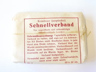 Schnellverband 33 x 22 cm, aus Rot-Kreuz Konvolut 2. Weltkrieg