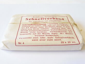 Schnellverband 33 x 22 cm, aus Rot-Kreuz Konvolut 2....