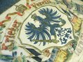 1870/71 Fahne des Kriegerverein Leimersdorf . Dekoratives Stück, Maße 120 x 140cm