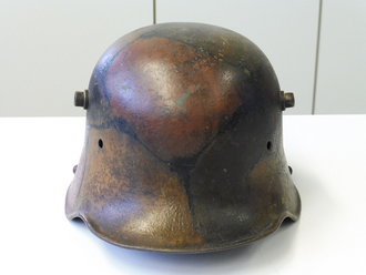 1. Weltkrieg, original getarnte Stahlhelmglocke ET64