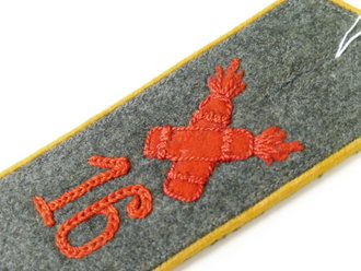 1. Weltkrieg, feldgraue Schulterklappe Lothringisches Fuss Artillerie Regiment 16