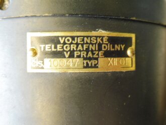 Kleines optisches Signalgerät ZG6 ( Lichtmorsegerät) Polnisches Beutestück, bei der Wehrmacht verausgabt. Funktion nicht geprüft