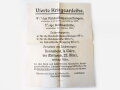 1. Weltkrieg Plakat "Vierte Kriegsanleihe", Reichsdruckerei Berlin, Maße 39cm x 45cm