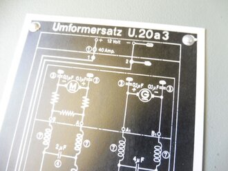 Umformersatz U.20a3 Baujahr 1941. Originallack, Funktion nicht geprüft