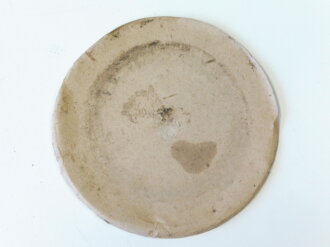 1. Weltkrieg, Gasmaske in Bereitschaftsbüchse. Das Leder der Maske weich, die Dose im Originallack.  Vizefeldwebel Goebel vom 4. R. 107