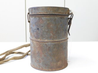 1. Weltkrieg, Bereitschaftsbüchse mit Trageriemen eines Herrn Thierfelder von der 12. Kompanie