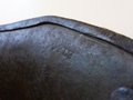 1.Weltkrieg Stahlhelmglocke, Originallack, leicht eingeöltes Stück