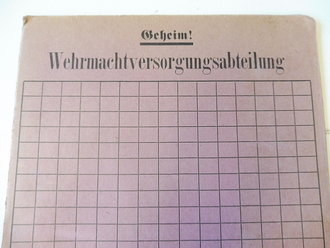 Mappe "Geheim! Wehrmachtsversorgungsabteilung",...