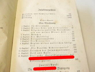 Adolf Hitler, " Mein Kampf" rote Ausgabe mit Stempel einer Ortsgruppe in Argentinien