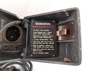 Luftwaffe, Röhrenprüfgerät RPG 2 Ln 26814 für Senderöhre RL12P35.  Optisch gut, ungereinigtes Stück