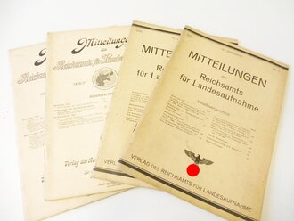 Mitteilungen des Reichsamts für Landesaufnahme, 2. Jahrgang 1926/27 Heft Nr. 2 & 4 und 15. Jahrgang Heft Nr. 3 & 6