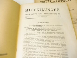 Mitteilungen des Reichsamts für Landesaufnahme, 2. Jahrgang 1926/27 Heft Nr. 2 & 4 und 15. Jahrgang Heft Nr. 3 & 6