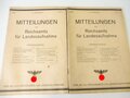 Mitteilungen des Reichsamts für Landesaufnahme, 2. Jahrgang 1926/27 Heft Nr. 2 & 4 und 15. Jahrgang Heft Nr. 3 & 6