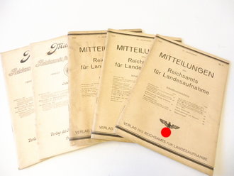 Mitteilungen des Reichsamts für Landesaufnahme, 2. Jahrgang 1926/27 Heft Nr. 1 & 3 und 15. Jahrgang Heft Nr. 1, 4 & 5