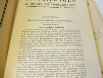 Mitteilungen des Reichsamts für Landesaufnahme, 2. Jahrgang 1926/27 Heft Nr. 1 & 3 und 15. Jahrgang Heft Nr. 1, 4 & 5