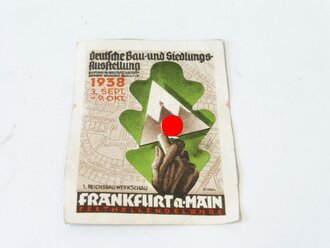 Werbemarke " Deutsche Bau- und Siedlungsausstellung 1938 in Frankfurt a. Main"