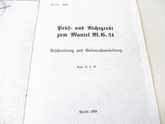 REPRODUKTION, H.Dv.364, Prüf- und Richtgerät...