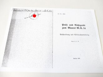 REPRODUKTION, H.Dv.364, Prüf- und Richtgerät...