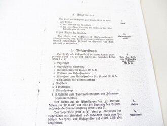 REPRODUKTION, H.Dv.364, Prüf- und Richtgerät zum Mantel M.G. 34, Beschreibung und Gebrauchsanleitung