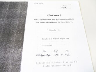 REPRODUKTION, L.Dv.110a, Entwurf einer Beschreibung und...