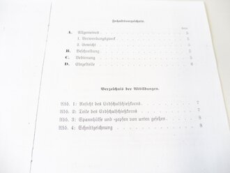 REPRODUKTION, L.Dv.110a, Entwurf einer Beschreibung und Bedienungsvorschrift des Erdschulschießtorns für das G 15