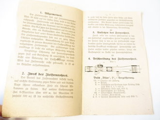 REPRODUKTION, Gebrauchsanweisung für Zielfernrohr-Gewehr 98 mit Fernrohr, 11 Seiten, Maße unter A5