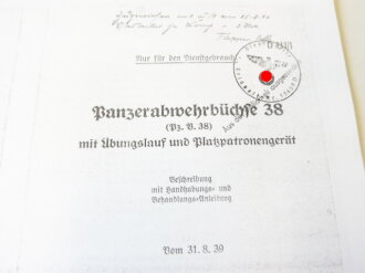 REPRODUKTION, D 111/1, Panzerabwehrbüchse 38, mit...