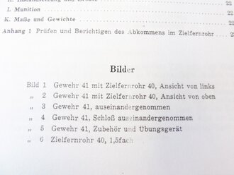 REPRODUKTION, D 191/1, Gewehr 41- Bechreibung, Handhabung und Behandlung