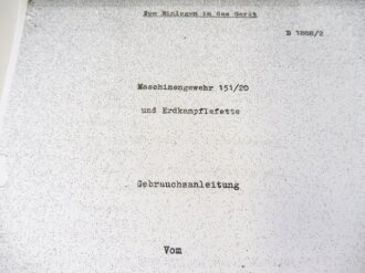 REPRODUKTION, D 1888/2, Maschinengewehr 151/20 und...