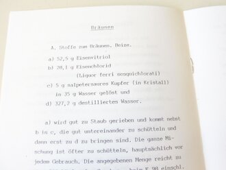 REPRODUKTION, Instandsetzungen an den Schusswaffen 98, Maße A5, 7 Seiten