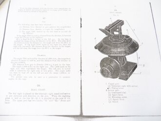 REPRODUKTION, Instructions for indirect Fire with 08 Machine Gun, Translation of a pamphlet issued by the German General Staff 28th March 1918, Kopie von 29 Seiten, in Englischer Sprache