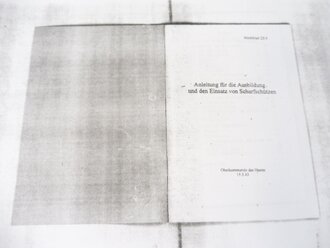 REPRODUKTION, Anleitung für die Ausbildung und den Einsatz von Scharfschützen, datiert 1943, Kopie von 44 Seiten